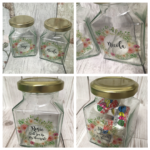 Personalised Wedding Favour Jar Gift - Flower Girl Bridesmaid Sweetie Jar