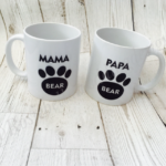 Personalised Mam Dad Bear Mugs - Mama Papa Mugs Gift