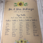 Personalised Printed Wedding Table Plan - Wedding Sign, 40 x 30 cm A3