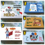 Personalised Fathers Day Box Gift - Wooden Colour Printed - 9 Designs - Dad